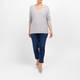 Sandra Portelli Pure Cashmere Knitted Tunic Sweater Grey 