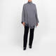 Sandra Portelli Cashmere Knitted Poncho With Sleeves Dark Grey 