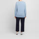 Sandra Portelli V-Neck Cashmere Knitted Tunic Light Blue