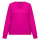 Sandra Portelli V-Neck Cashmere Knitted Tunic Fuchsia Pink 