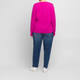 Sandra Portelli V-Neck Cashmere Knitted Tunic Fuchsia Pink 