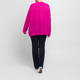 Sandra Portelli V-Neck Ribbed Cashmere Knitted Tunic Fuchsia