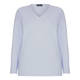 Sandra Portelli 100% cashmere blue v-neck SWEATER