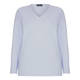 Sandra Portelli 100% cashmere blue v-neck SWEATER