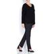 SANDRA PORTELLI BLACK V-NECK CASHMERE SWEATER