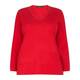 SANDRA PORTELLI RED V-NECK CASHMERE SWEATER