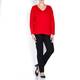 SANDRA PORTELLI RED V-NECK CASHMERE SWEATER