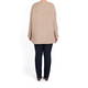 SANDRA PORTELLI RIBBED PURE CASHMERE SWEATER TAUPE