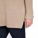 SANDRA PORTELLI RIBBED PURE CASHMERE SWEATER TAUPE