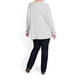 SANDRA PORTELLI RIBBED PURE CASHMERE SWEATER PEARL GREY