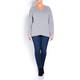 SANDRA PORTELLI GREY CASHMERE ROUND NECK SWEATER