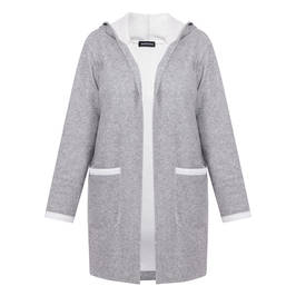 SeeYou Soft Long Open Hoodie Grey  - Plus Size Collection