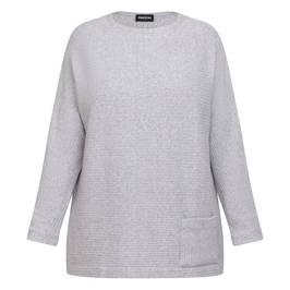 SeeYou By Biggi M Ribbed Tunic Grey  - Plus Size Collection