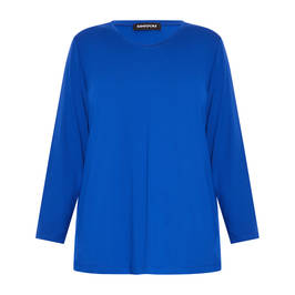 SeeYou Jersey Long Sleeve Top Cobalt Blue - Plus Size Collection