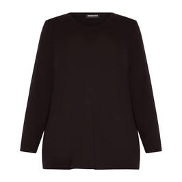 SeeYou Jersey Long Sleeve Top Black - Plus Size Collection