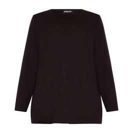 SeeYou Jersey Long Sleeve Top Black - Plus Size Collection