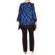 SeeYou Abstract Print Georgette Tunic Cobalt Blue