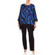 SeeYou Abstract Print Georgette Tunic Cobalt Blue