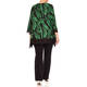 SeeYou Abstract Print Georgette Tunic Emerald Green