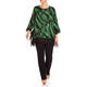 SeeYou Abstract Print Georgette Tunic Emerald Green