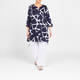 Seeyou by Biggi M Abstract Print Tunic Navy