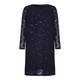 Select Midnight Blue Sequined Lace Dress & Coat