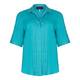 SEMPRE PIU turquoise linen mix SHIRT