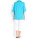 SEMPRE PIU turquoise linen mix SHIRT