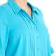 SEMPRE PIU turquoise linen mix SHIRT