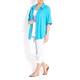 SEMPRE PIU turquoise linen mix SHIRT