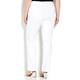 Sempre Piu  White Straight Leg TROUSERS