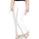 Sempre Piu  White Straight Leg TROUSERS