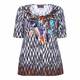 Sempre Piu feather and jewel print Tunic