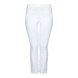 SEMPRE PIU WHITE STRAIGHT LEG TROUSERS  - Plus Size Collection