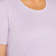 BEIGE COTTON T-SHIRT LILAC