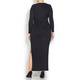 TIA FULL LENGTH BLACK WRAP FRONT LUREX GOWN