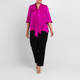 Tia Pussy Bow Satin Blouse Fuchsia