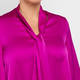 Tia Pussy Bow Satin Blouse Fuchsia