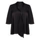 Tia Satin Pussybow Blouse Black 