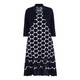 TIA navy large spotty Dress with bolero