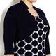 TIA navy large spotty Dress with bolero