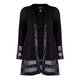 TIA JERSEY VEST AND EMBELLISHED JACKET TWINSET BLACK
