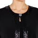 TIA JERSEY VEST AND EMBELLISHED JACKET TWINSET BLACK