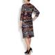 BEIGE LABEL PRINT MULTICOLOUR PLEATED EFFECT WRAP DRESS  