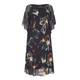 TIA MIDI FLORAL CHIFFON DRESS AND CAPE