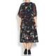 TIA MIDI FLORAL CHIFFON DRESS AND CAPE