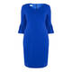 TIA TRUMPET CUFF DRESS COBALT