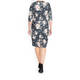 TIA BODYCON LUREX ROSE WRAP DRESS