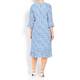 TIA WRAP DRESS DOT PRINT BLUE