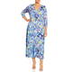 Tia Floral Jersey Dress Blue